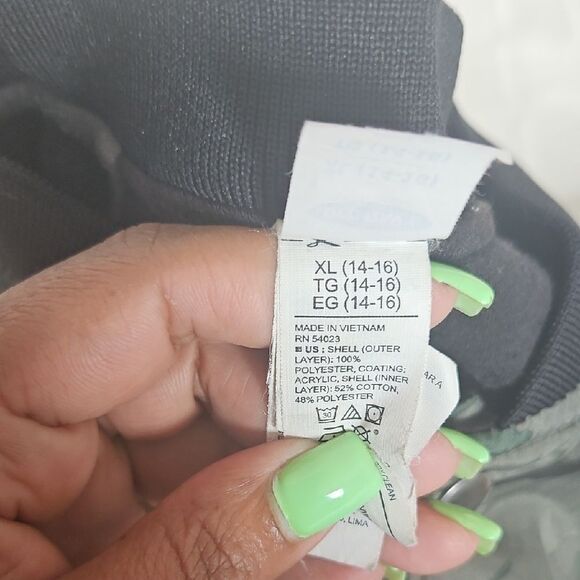 Old Navy Green Bomber Jacket with Ribbed Cuffs - Picture 6 of 16